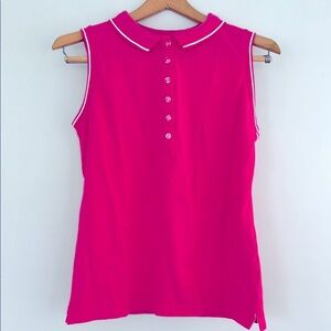 Lands End Pink Sleeveless Polo Top